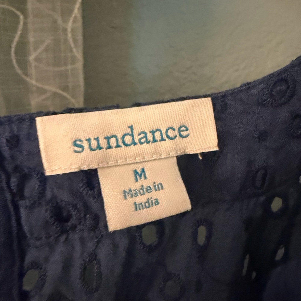 Sundance Navy Blue Sleeveless Tiered Midi Dress - Picture 3 of 5